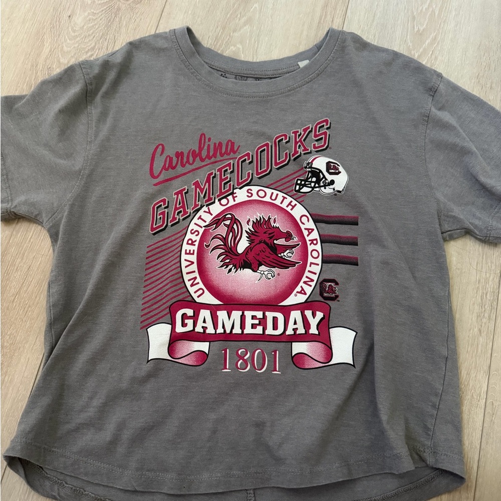 Pressbox Gray Graphic Tee with Black Print